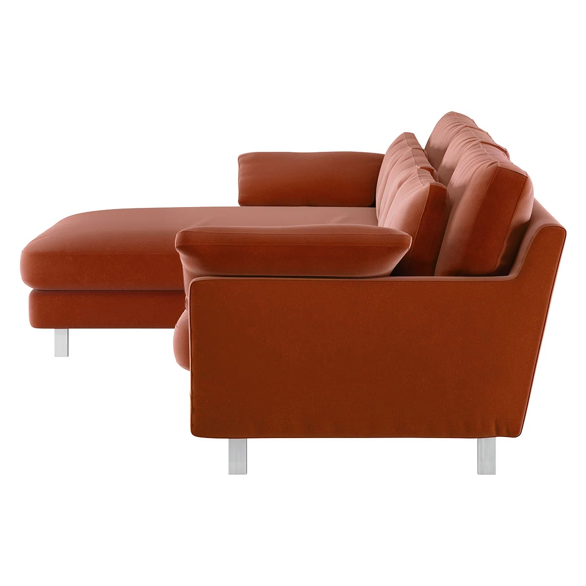 Cuscino Orange Velvet Left Hand-Arm Sofa, Orange – image 4