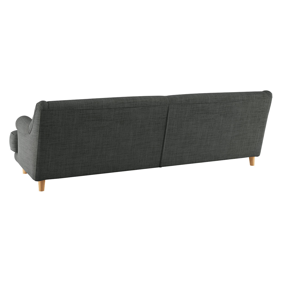 Townsend Charcoal Grey Italian Woven FaBric 4 Seater Sofa, Charcoal – image 5
