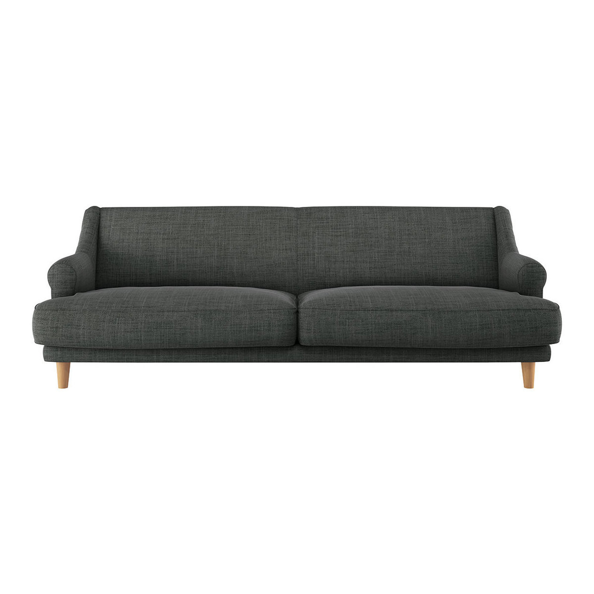 Townsend Charcoal Grey Italian Woven FaBric 4 Seater Sofa, Charcoal – image 1