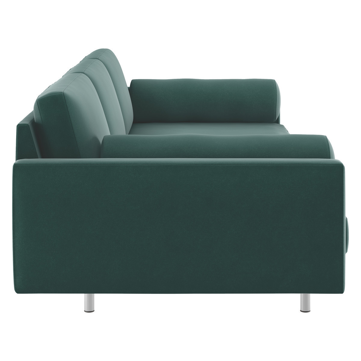 Spencer Emerald Green Velvet 4 Seater Sofa, Metal Legs, Green – image 4