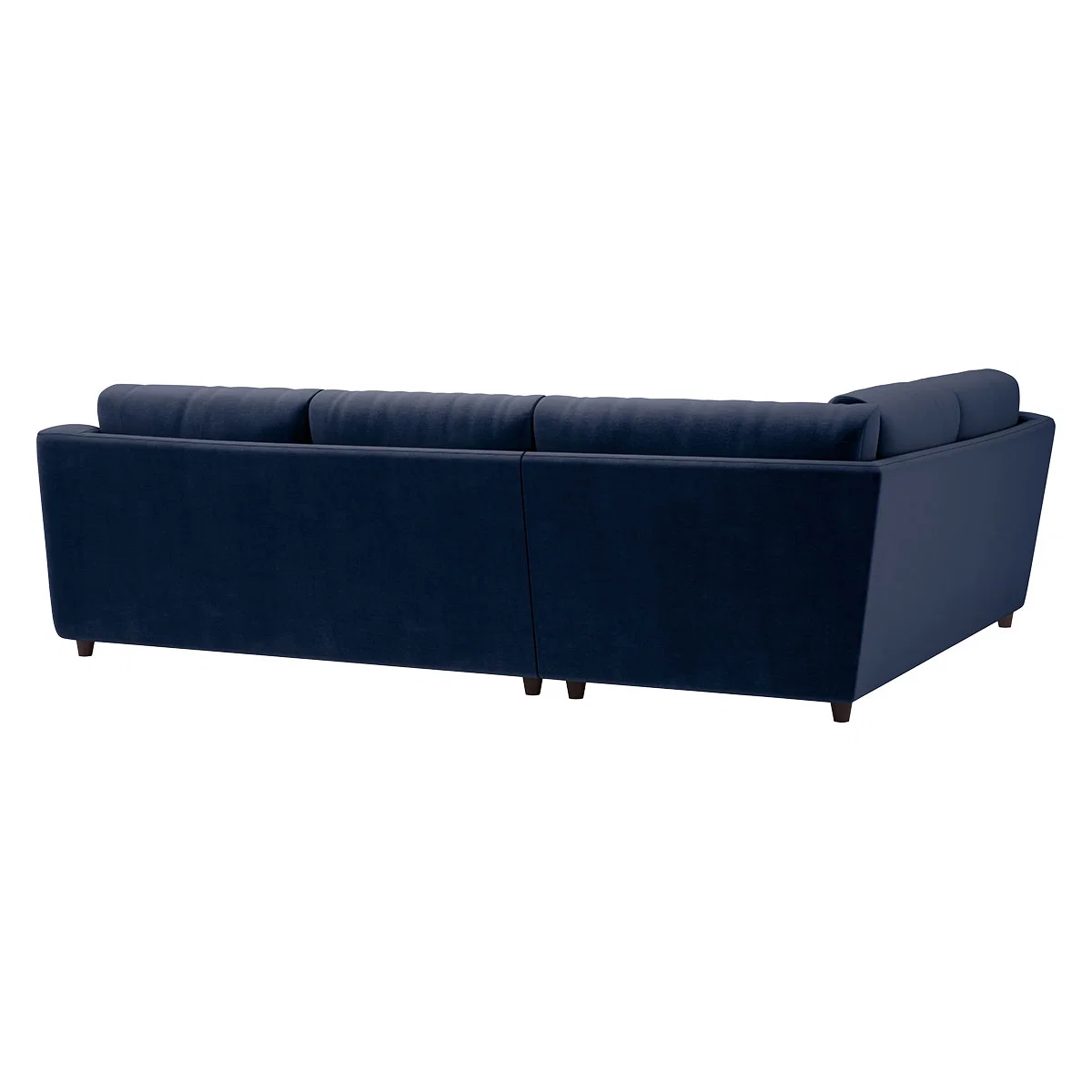 Slope Navy Blue Velvet Right Arm Corner Sofa, Dark Blue – image 5