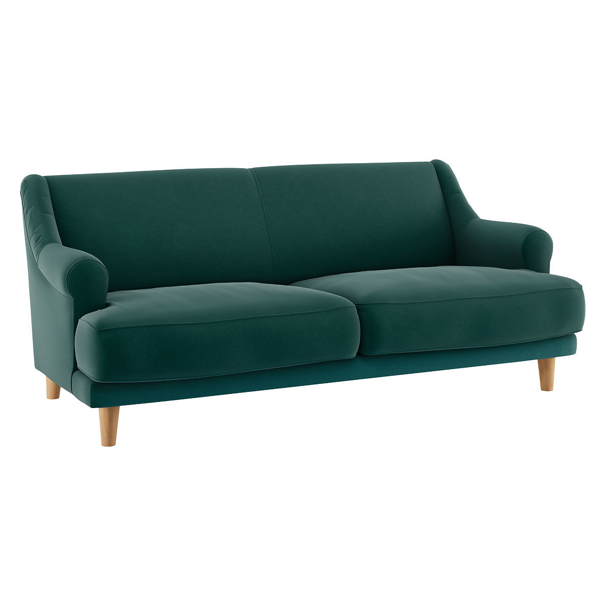Townsend Emerald Green Velvet 2 Seater Sofa, Green – image 4