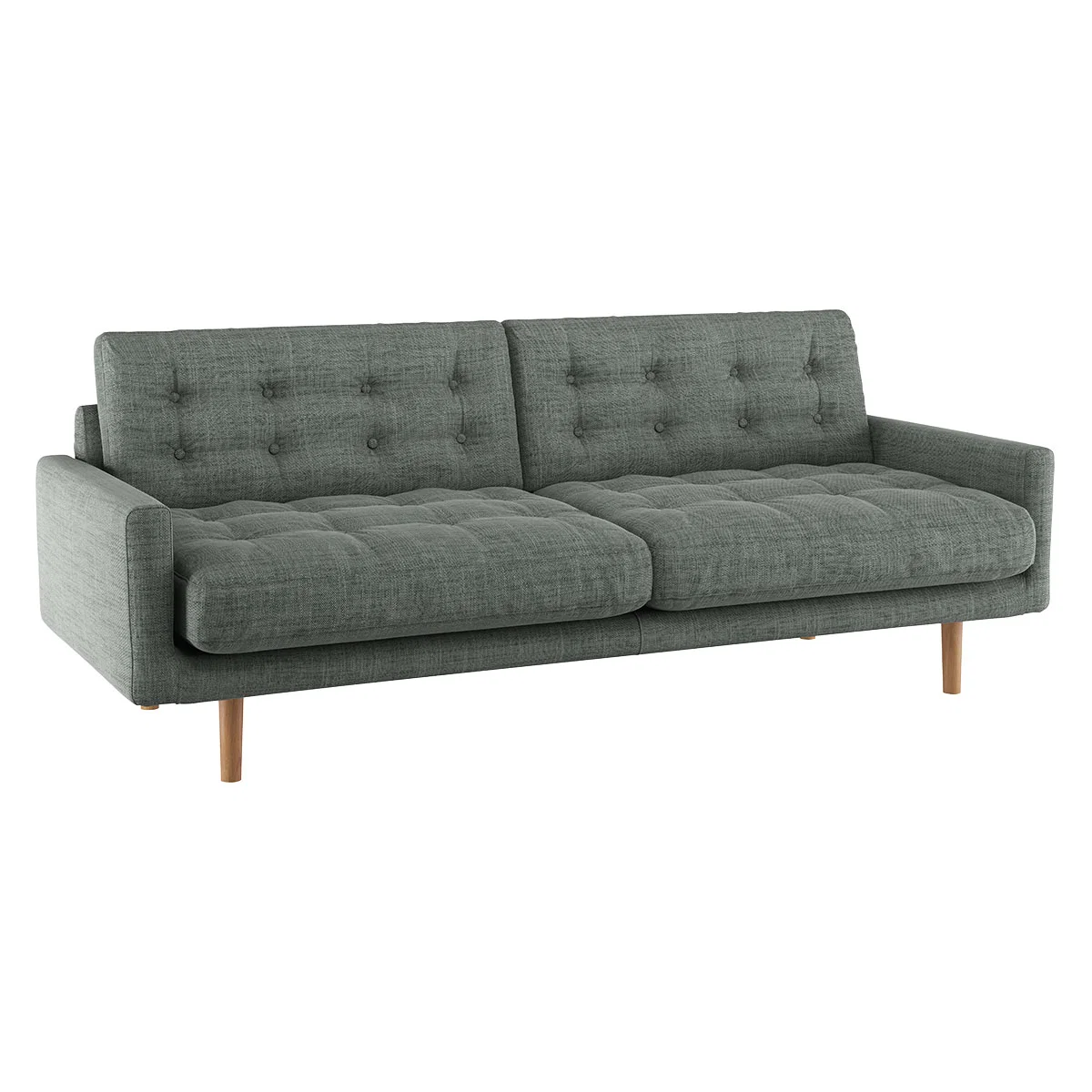 Fenner Grey Italian Woven FaBric 3 Seater Sofa, Grey – image 3