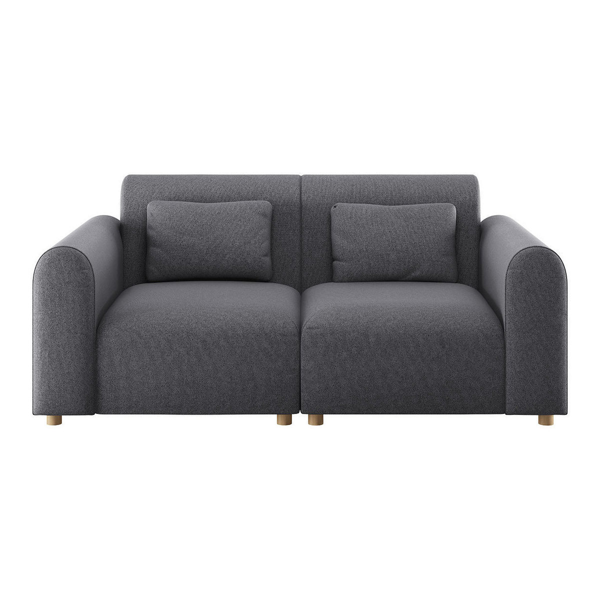 Tab Charcoal Grey FaBric 2 Seater Sofa, Charcoal – image 1