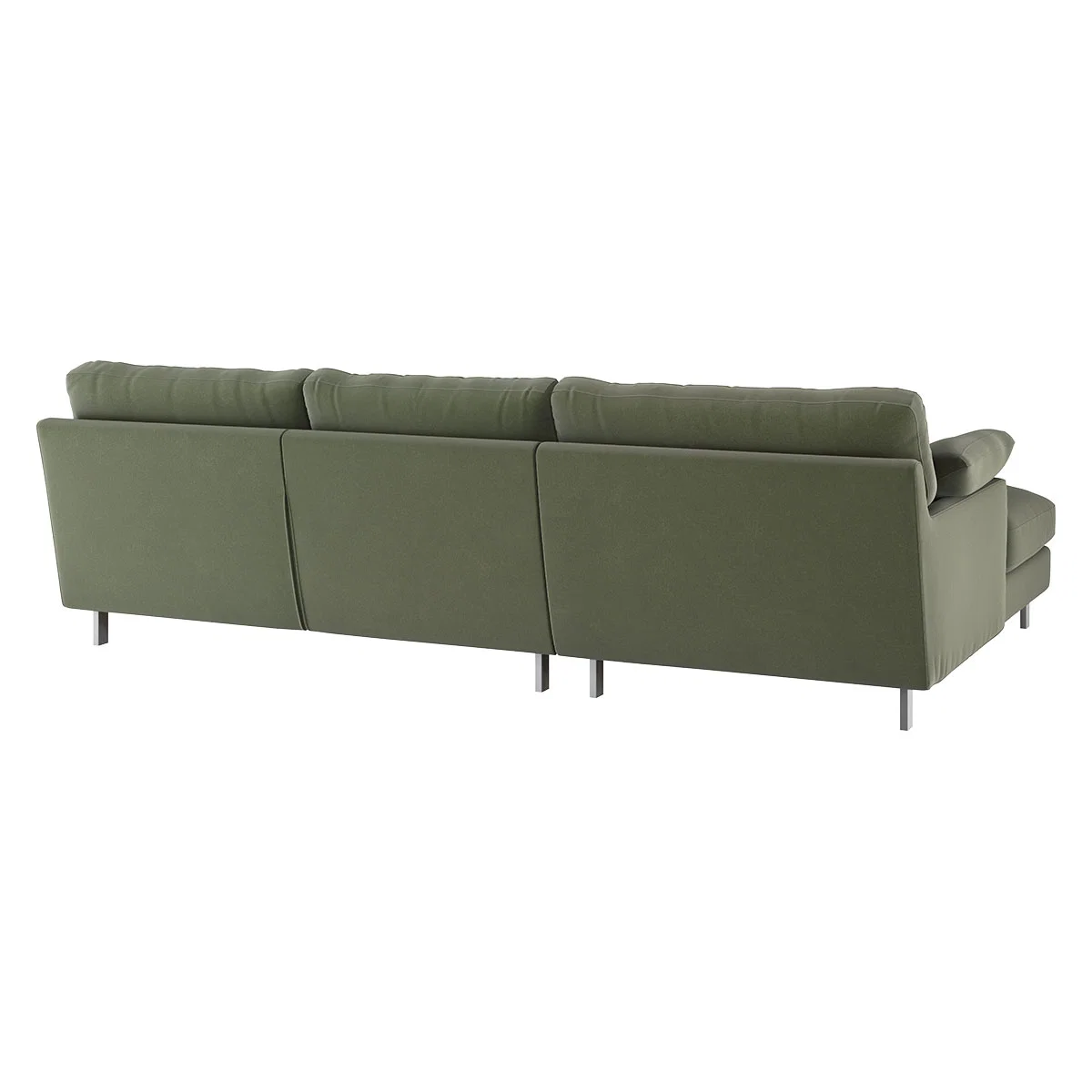 Cuscino Sage Green Velvet Left-Arm Chaise Sofa, Green Green – image 5