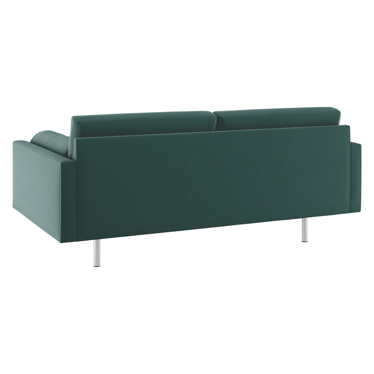 Spencer Emerald Green Velvet 2 Seater Sofa, Metal Legs, Green – image 5
