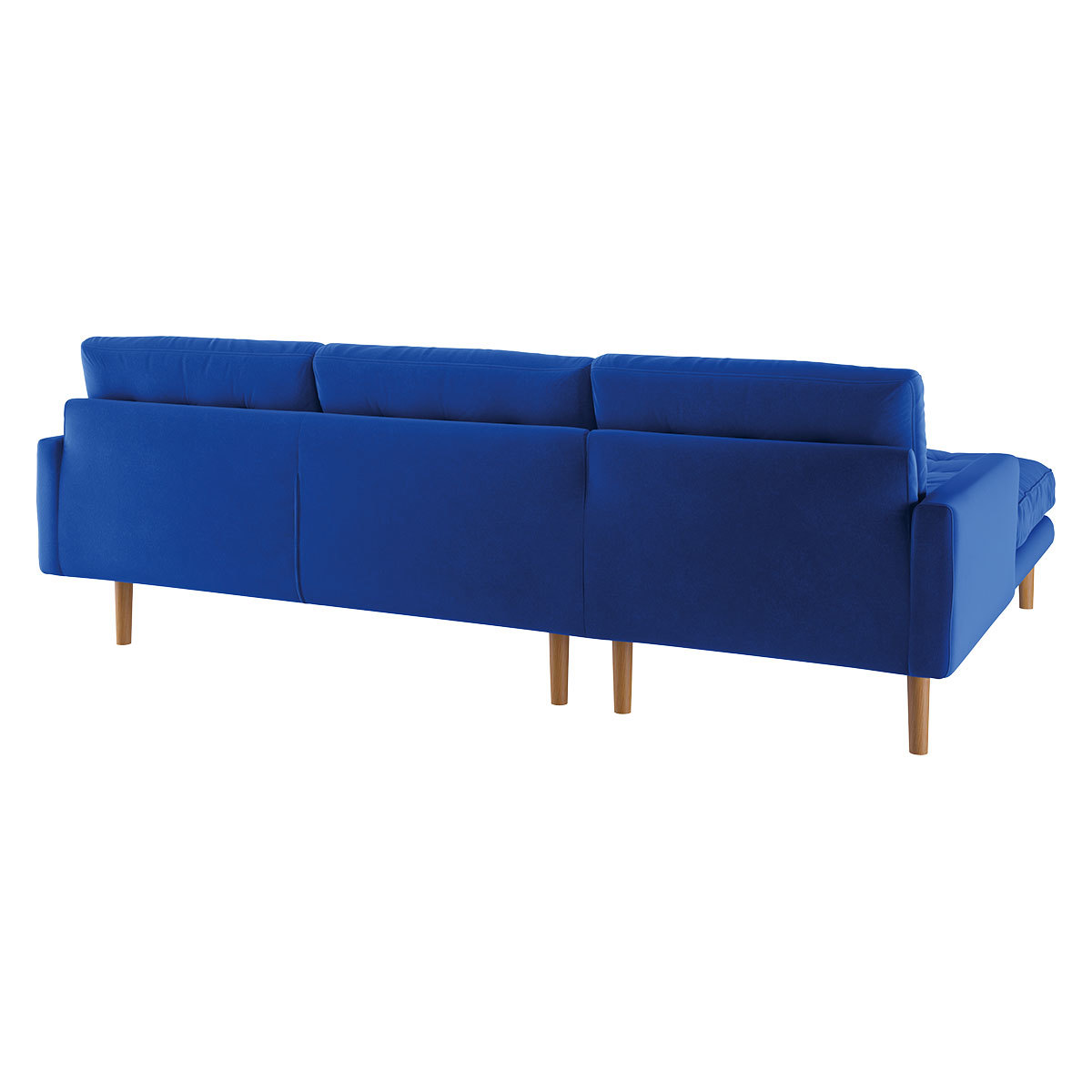 Fenner Cobalt Blue Velvet Left-Hand 4 Seater Chaise Sofa, Blue – image 5