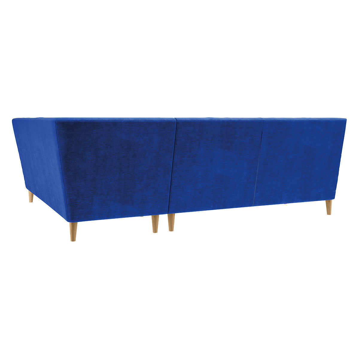 Keele Cobalt Blue Velvet Left -Arm Corner Sofa, Blue – image 5