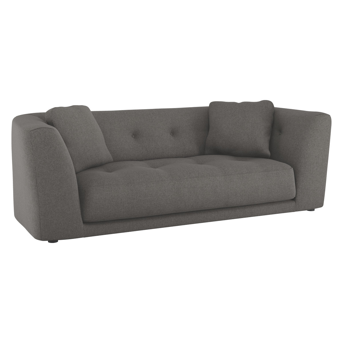 Forde Charcoal Grey Tweed Wool Mix  4 Seat Sofa, Charcoal – image 2