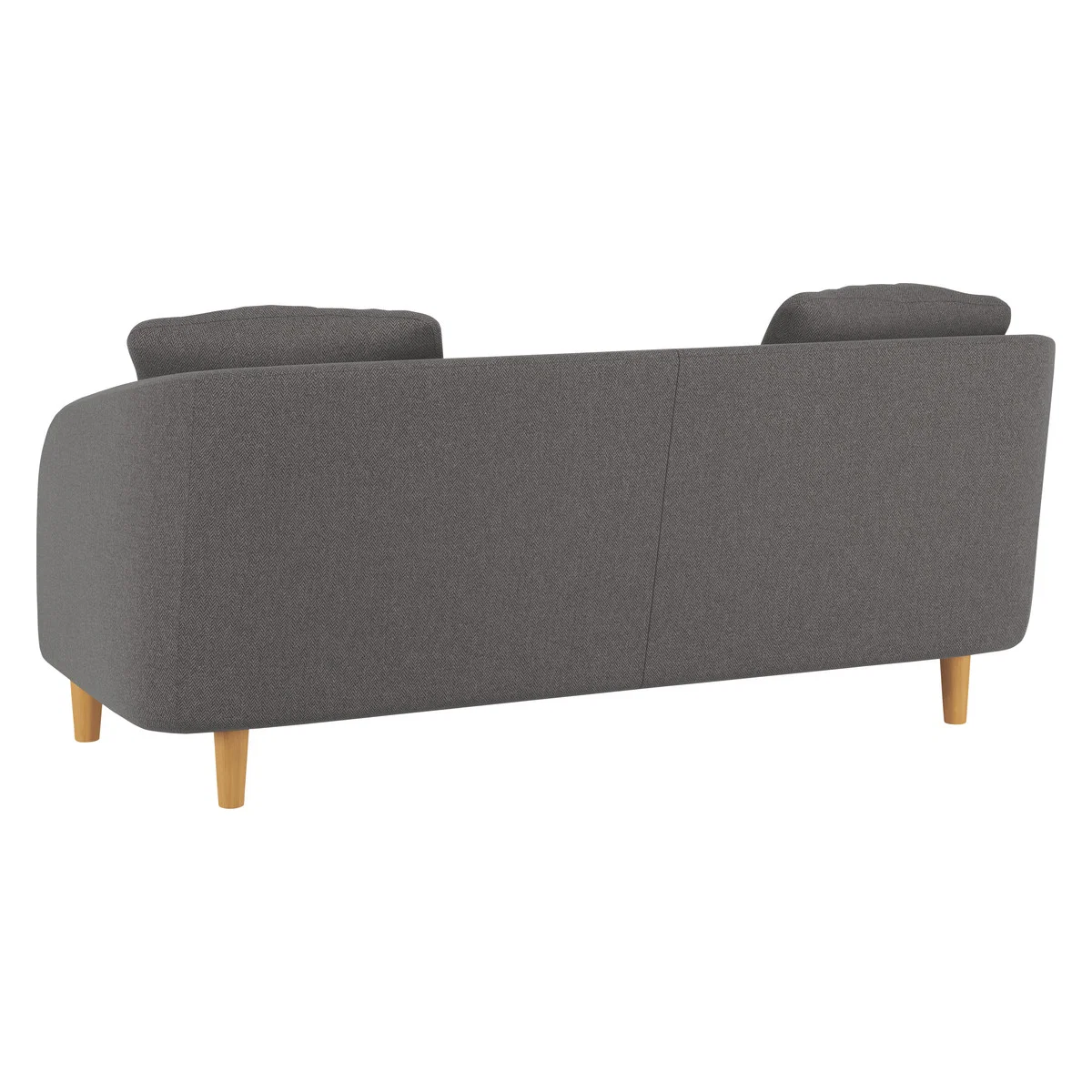 Colby Charcoal Grey Wool Herringbone 2 Seater Sofa, Charcoal – image 6