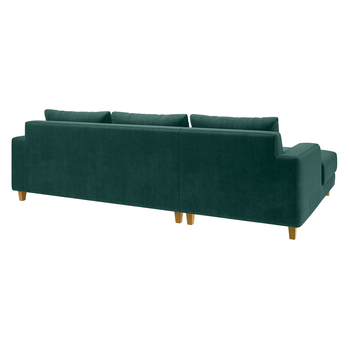 Wiltons Emerald Green Velvet Left Hand Chaise Sofa, Green – image 5
