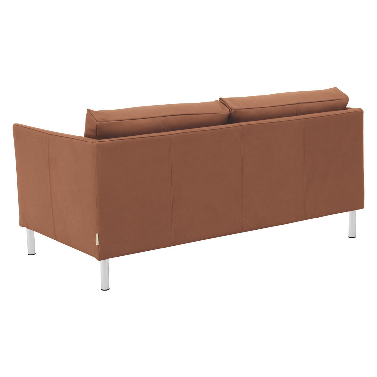 Hyde Tan Premium Leather 2 Seater Sofa, Metal Leg, Tan – image 5