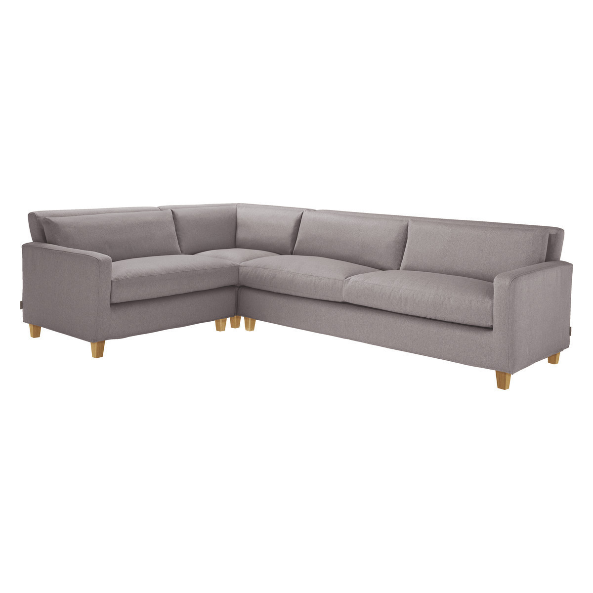 Chester Grey FaBric Right-Arm Corner Sofa, Oak Stained Feet, Grey – image 3