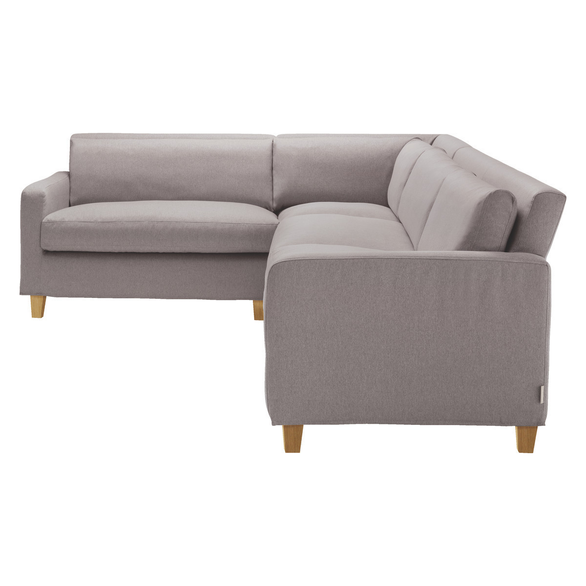 Chester Grey FaBric Right-Arm Corner Sofa, Oak Stained Feet, Grey – image 4