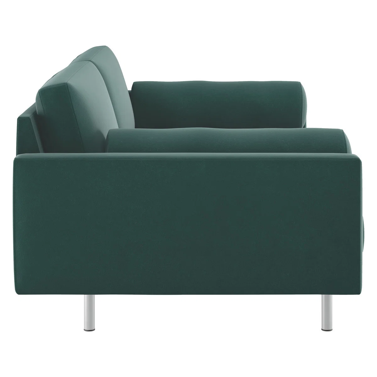Spencer Emerald Green Velvet 3 Seater Sofa, Metal Legs, Green – image 4