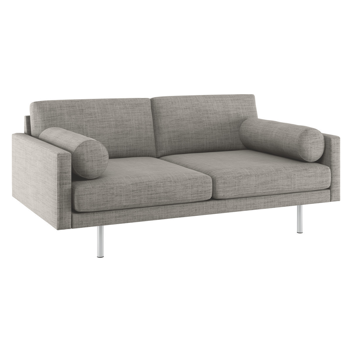 Spencer Black And White Italian Woven 2 Seater Sofa, Metal Leg, Black And White – image 3