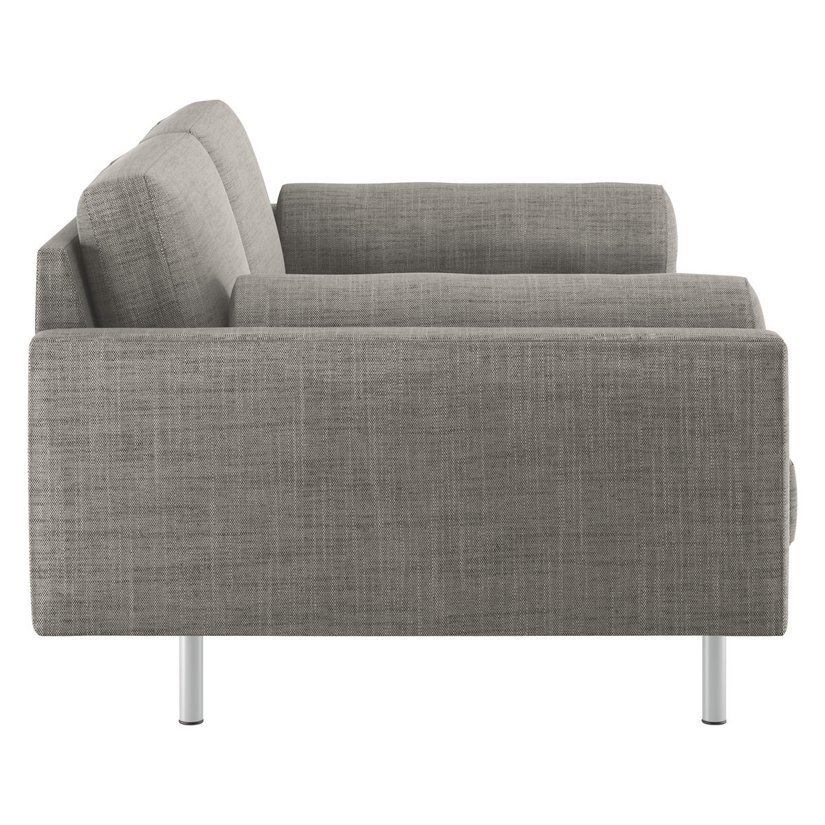 Spencer Black And White Italian Woven 2 Seater Sofa, Metal Leg, Black And White – image 4
