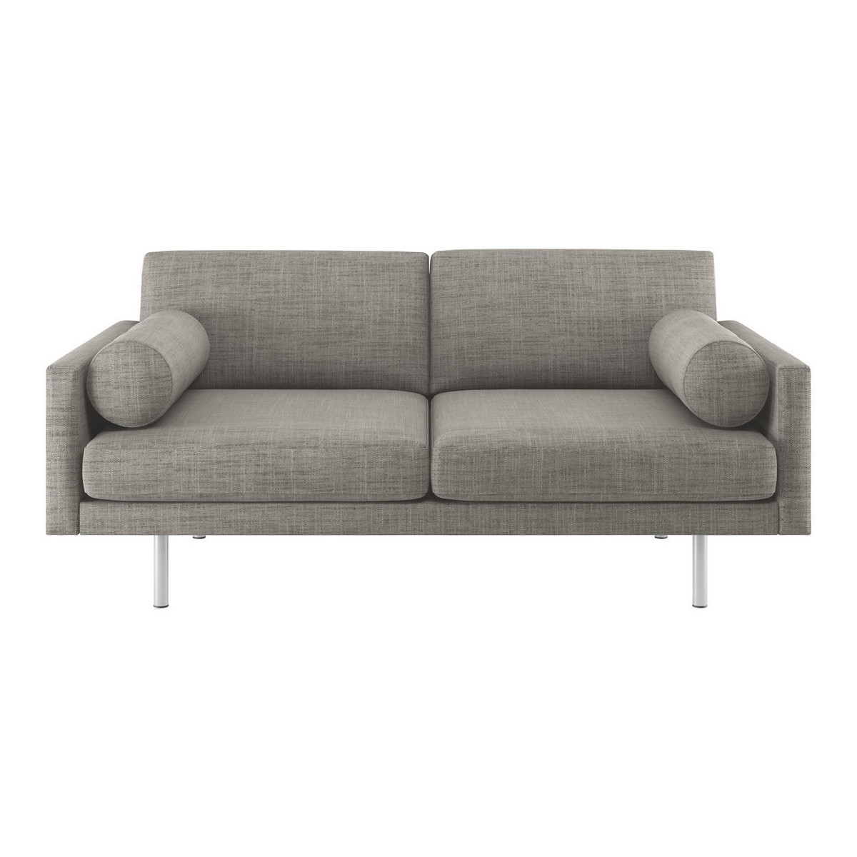 Spencer Black And White Italian Woven 2 Seater Sofa, Metal Leg, Black And White – image 1