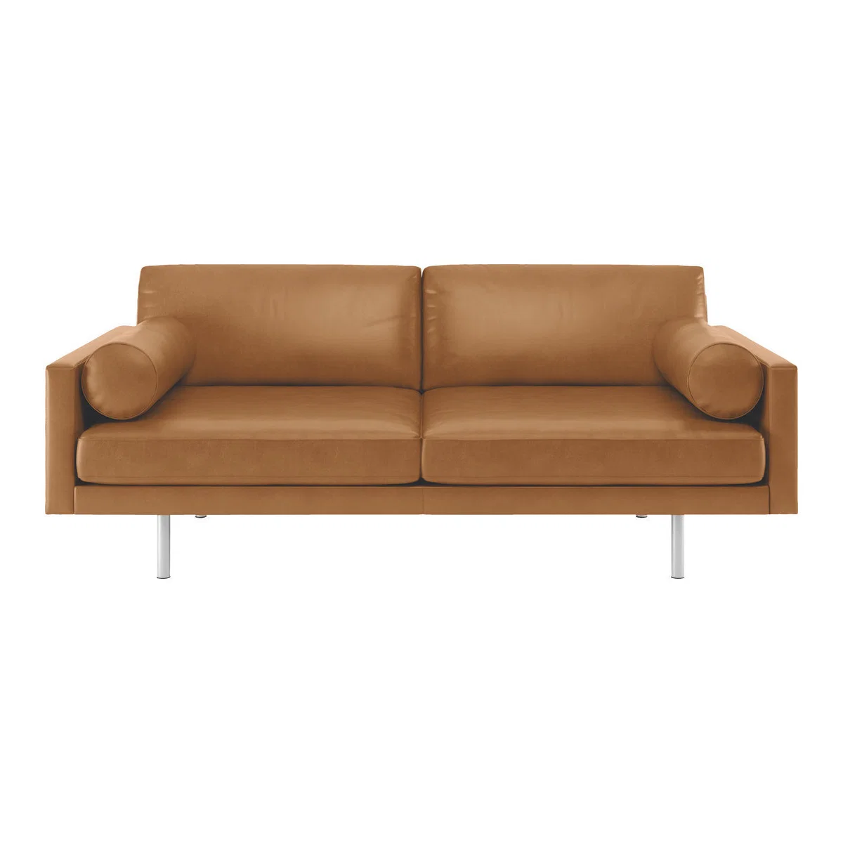 Spencer Mid Tan Leather 3 Seater Sofa, Metal Legs, Mid Tan – image 1