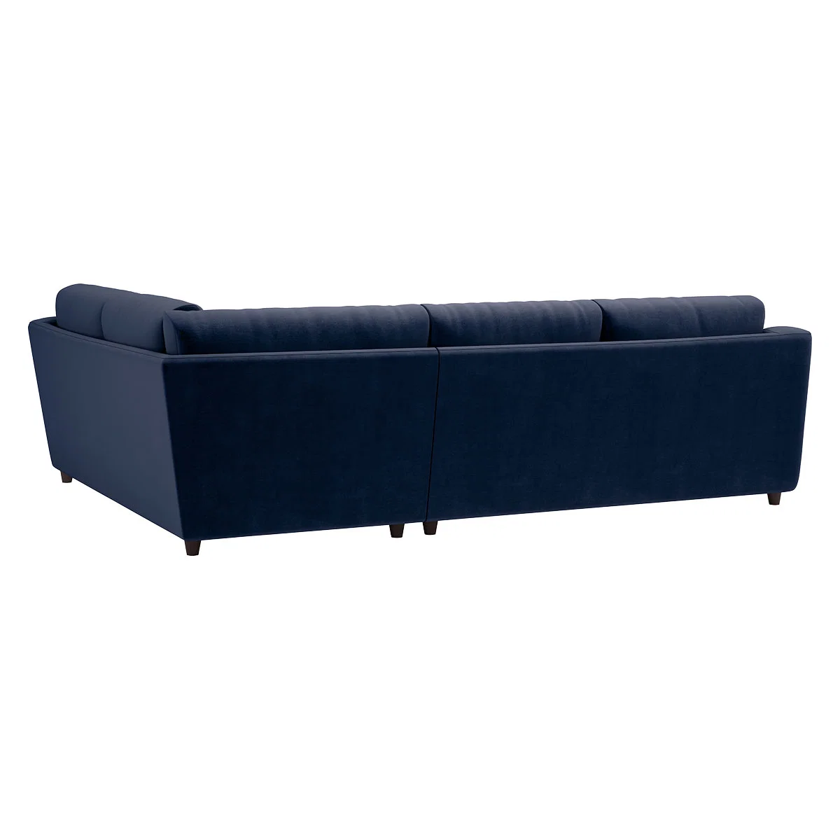 Slope Navy Blue Velvet Left Arm Corner Sofa, Dark Blue – image 5