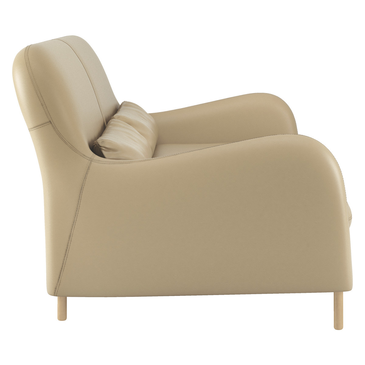 Smithfield Stone Leather 3 Seater Sofa, Stone – image 3