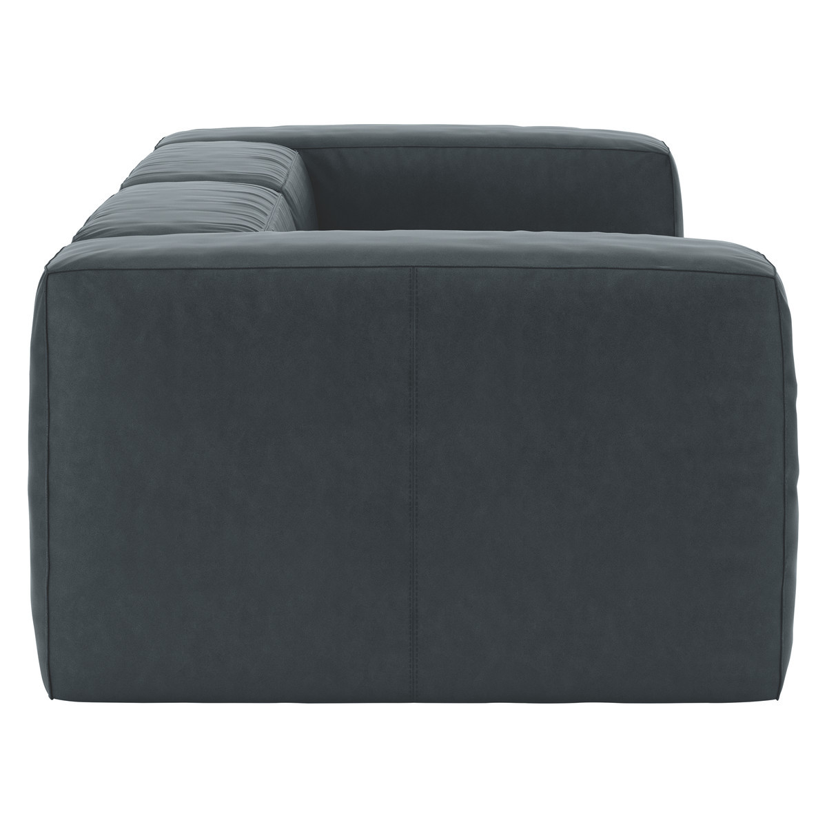 Opollo Dark Grey Luxury Leather 3 Seater Sofa, Grey – image 4