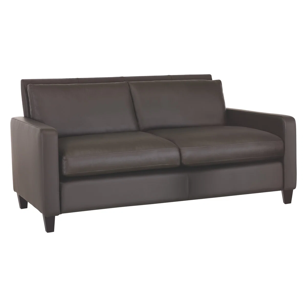 Chester Brown Leather 2 Seater Sofa, Dark Stained Feet, Brown – image 3