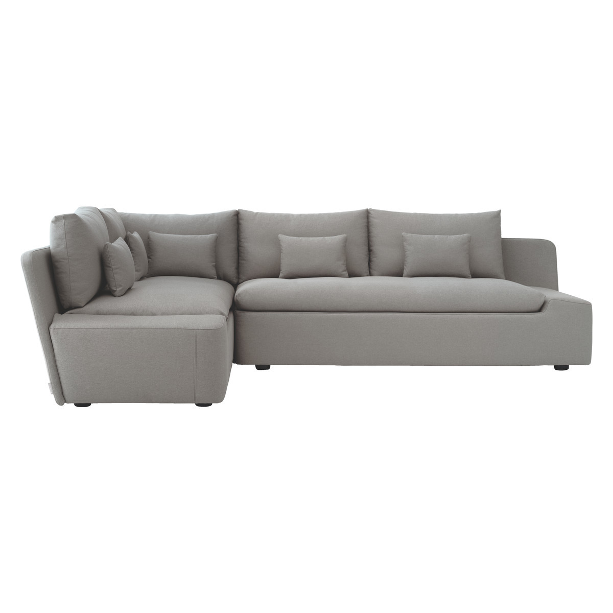 Kasha Light Grey Textured FaBric Right-Arm Corner Sofa, Grey – image 3