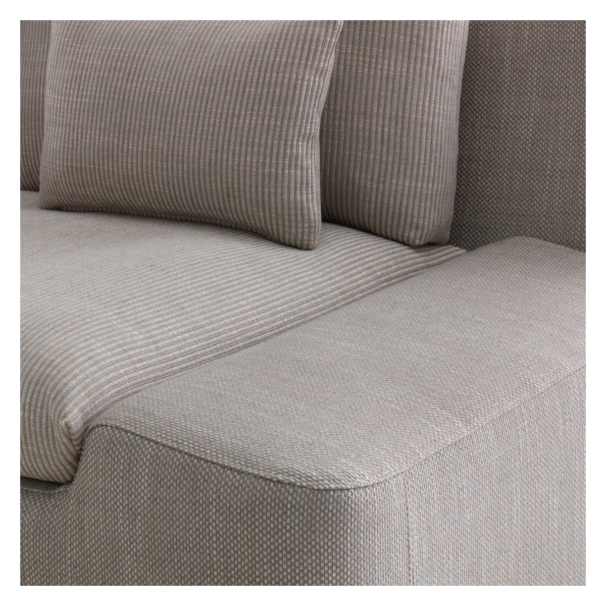 Kasha Light Grey Textured FaBric Right-Arm Corner Sofa, Grey – image 6