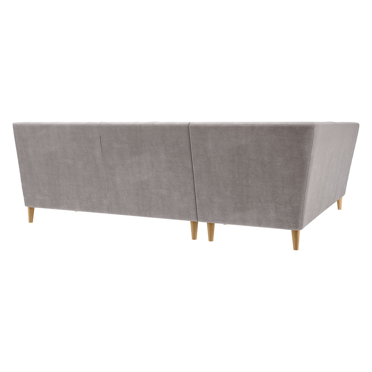 Keele Light Grey Velvet Right -Arm Corner Sofa, Grey – image 5