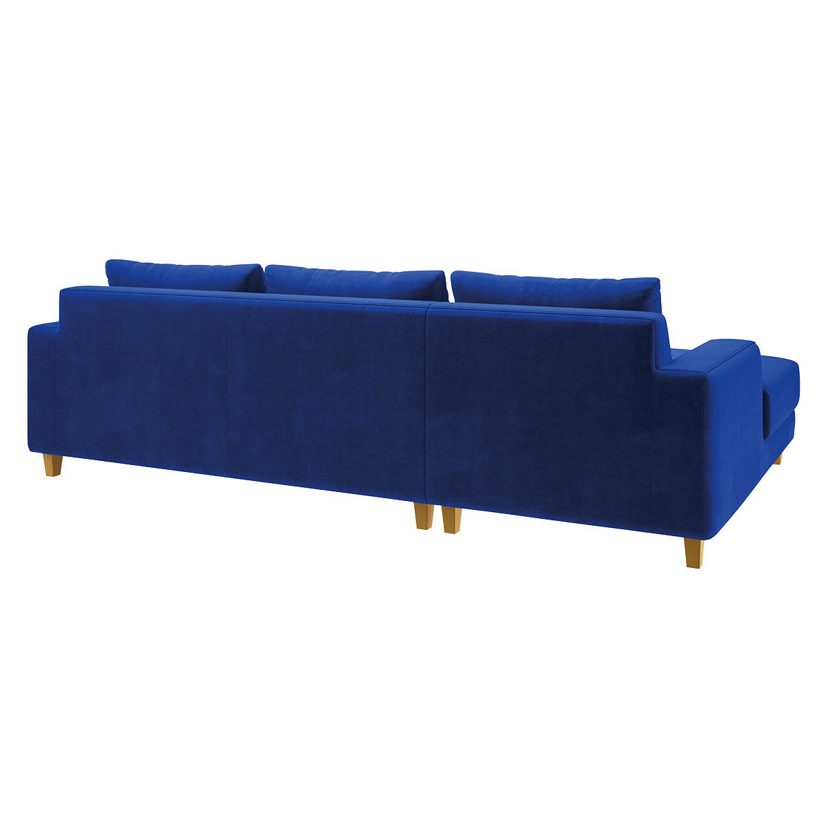 Wiltons Cobalt Blue Velvet Left Hand Chaise Sofa, Blue – image 5
