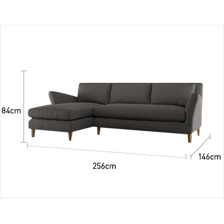 Keele Yellow Velvet Left -Arm Chaise Sofa, Yellow – image 7
