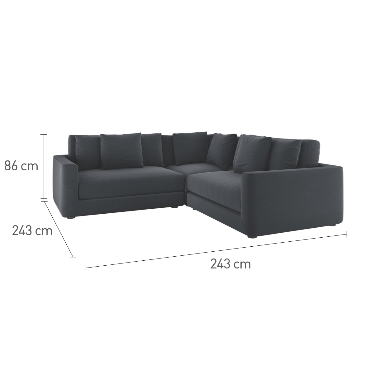 Rupert Sage Green Velvet Reversible Corner Sofa, Green Green – image 7