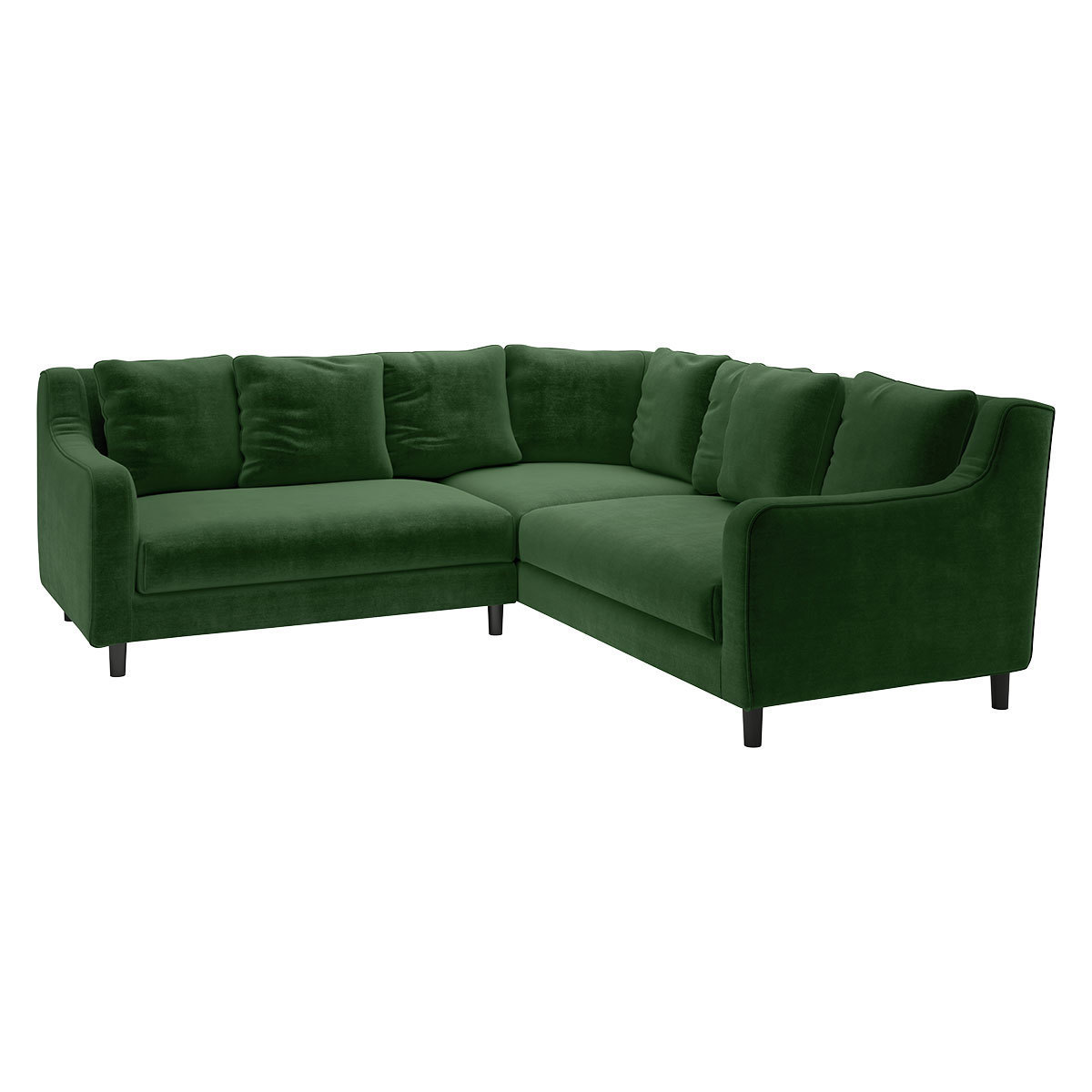 Swift Green Velvet Reversible Corner Sofa, Moss Green – image 3