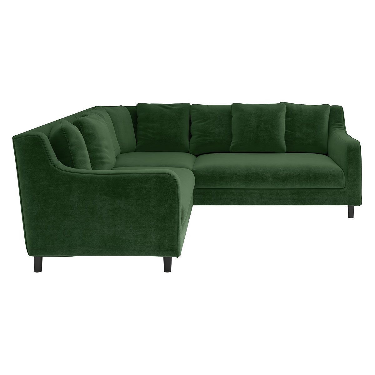 Swift Green Velvet Reversible Corner Sofa, Moss Green – image 4
