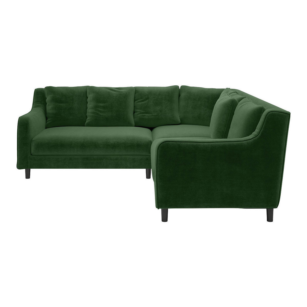 Swift Green Velvet Reversible Corner Sofa, Moss Green – image 1
