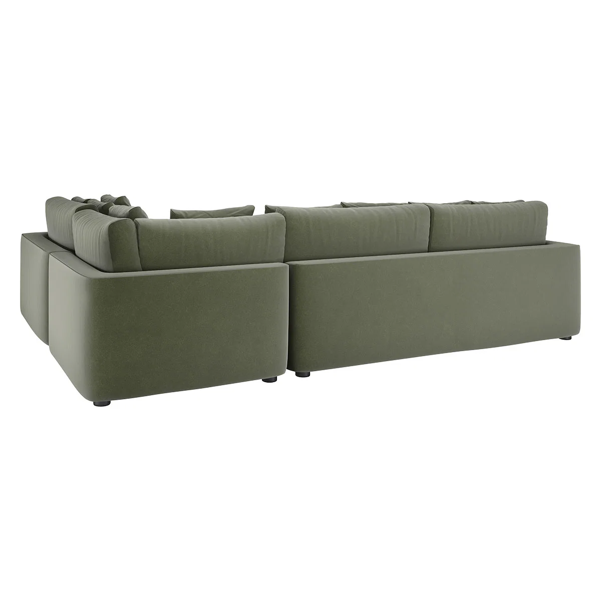 Rupert Sage Green Velvet Left-Arm Corner Sofa, Green Green – image 5