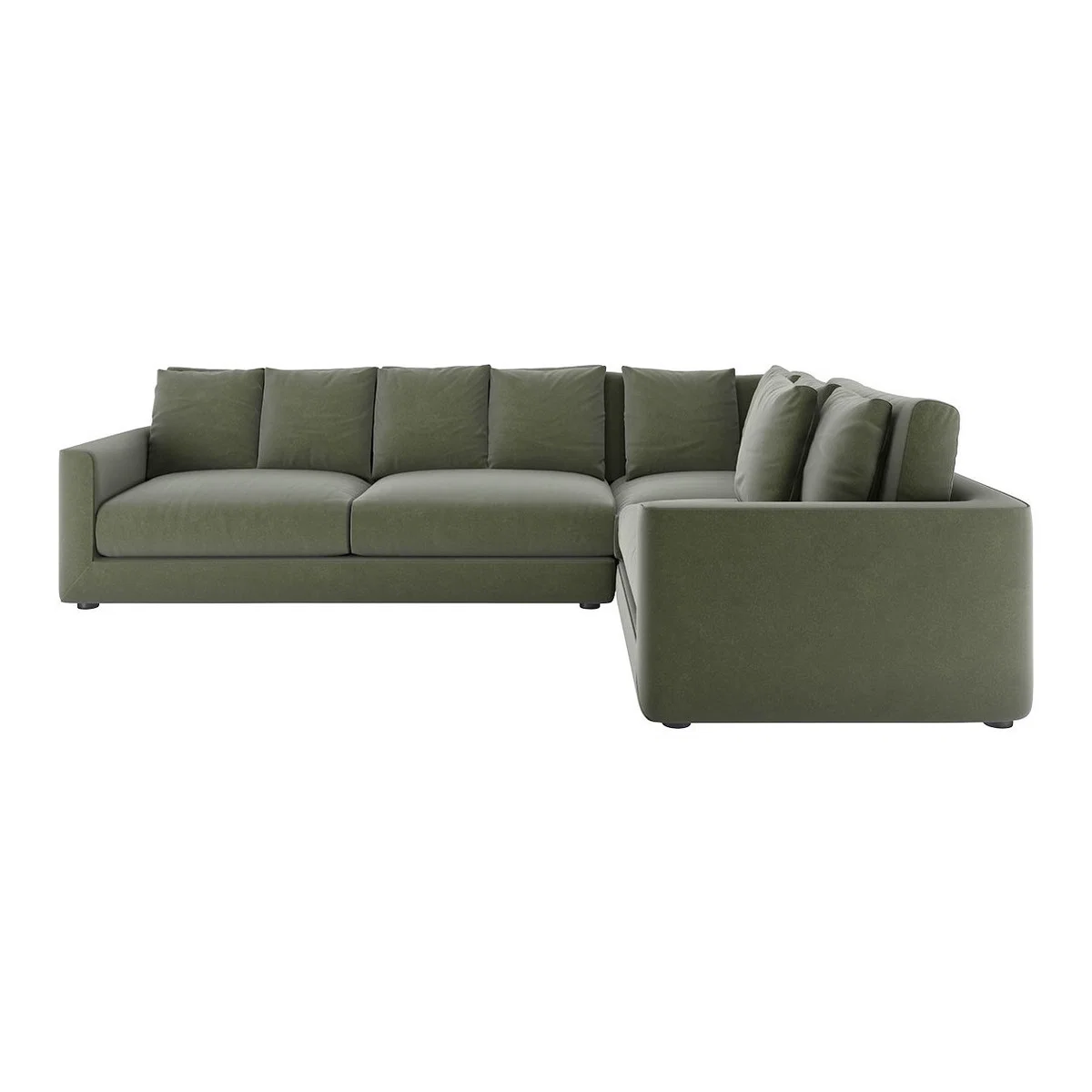 Rupert Sage Green Velvet Left-Arm Corner Sofa, Green Green – image 1
