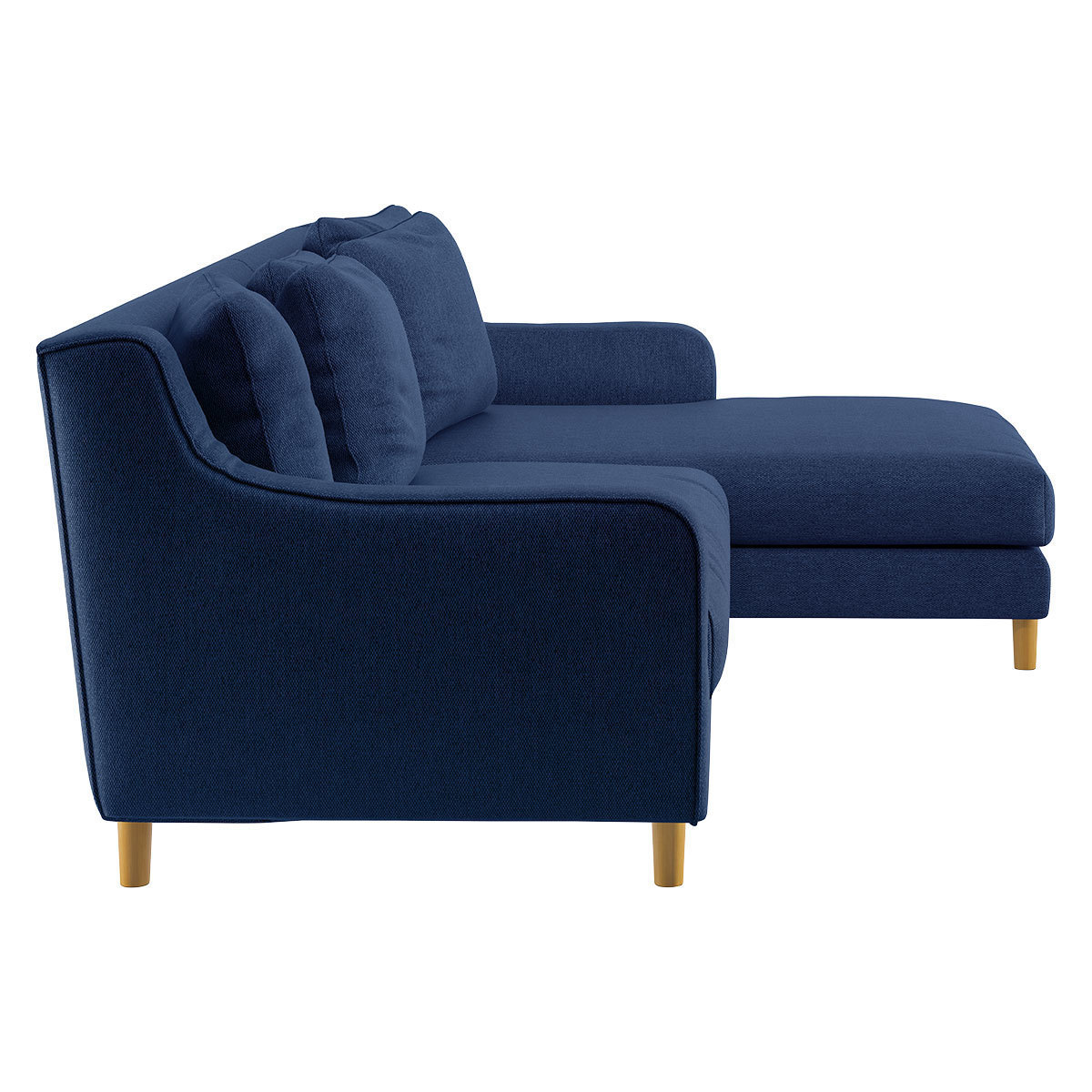 Swift Blue FaBric Right Hand Chaise Sofa, Blue – image 4