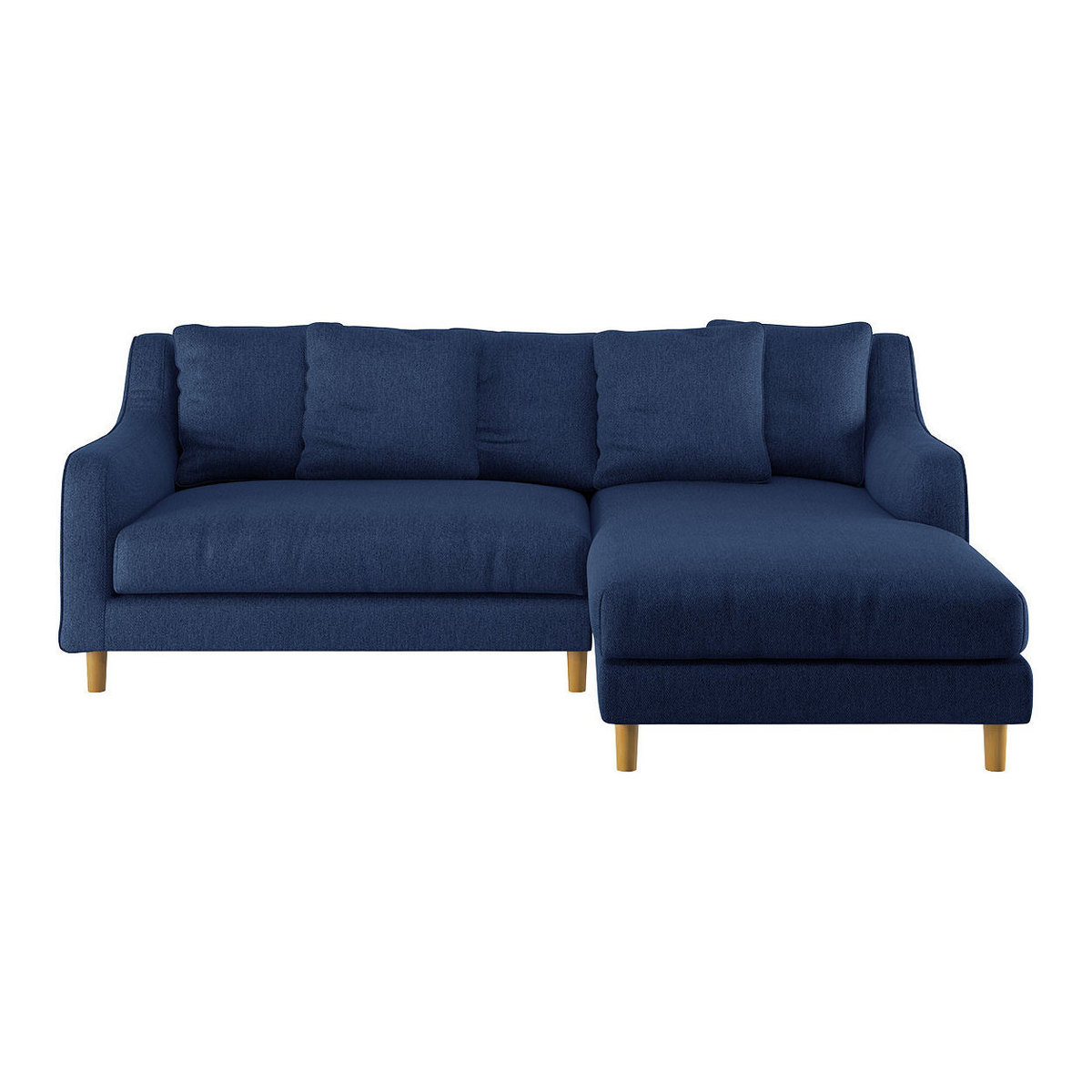 Swift Blue FaBric Right Hand Chaise Sofa, Blue – image 1