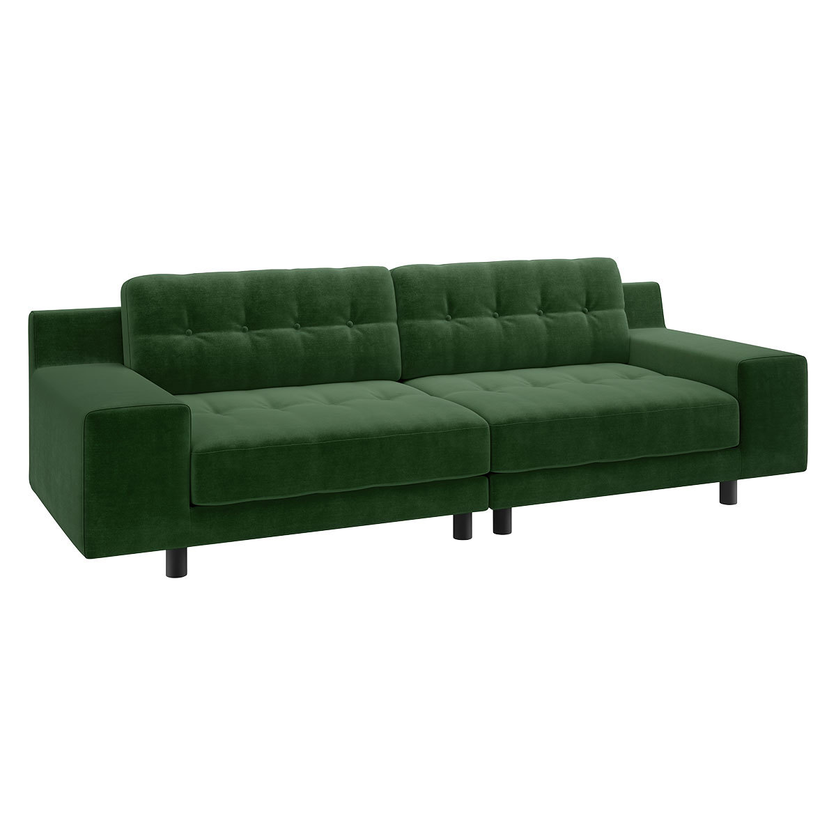Hendricks Moss Green Velvet 4 Seater Easy Access Sofa, Moss Green – image 3