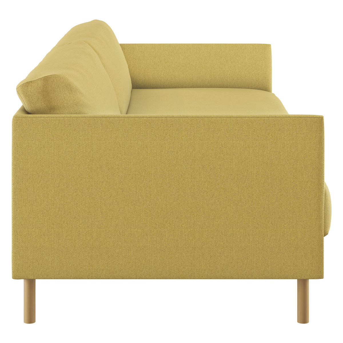 Hyde Saffron Yellow FaBric 3 Seater Sofa Bed, Wooden Legs, Saffron Yellow – image 6