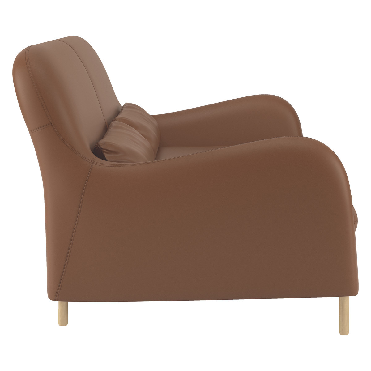 Smithfield Light Brown Leather 3 Seater Sofa, Light Brown – image 3