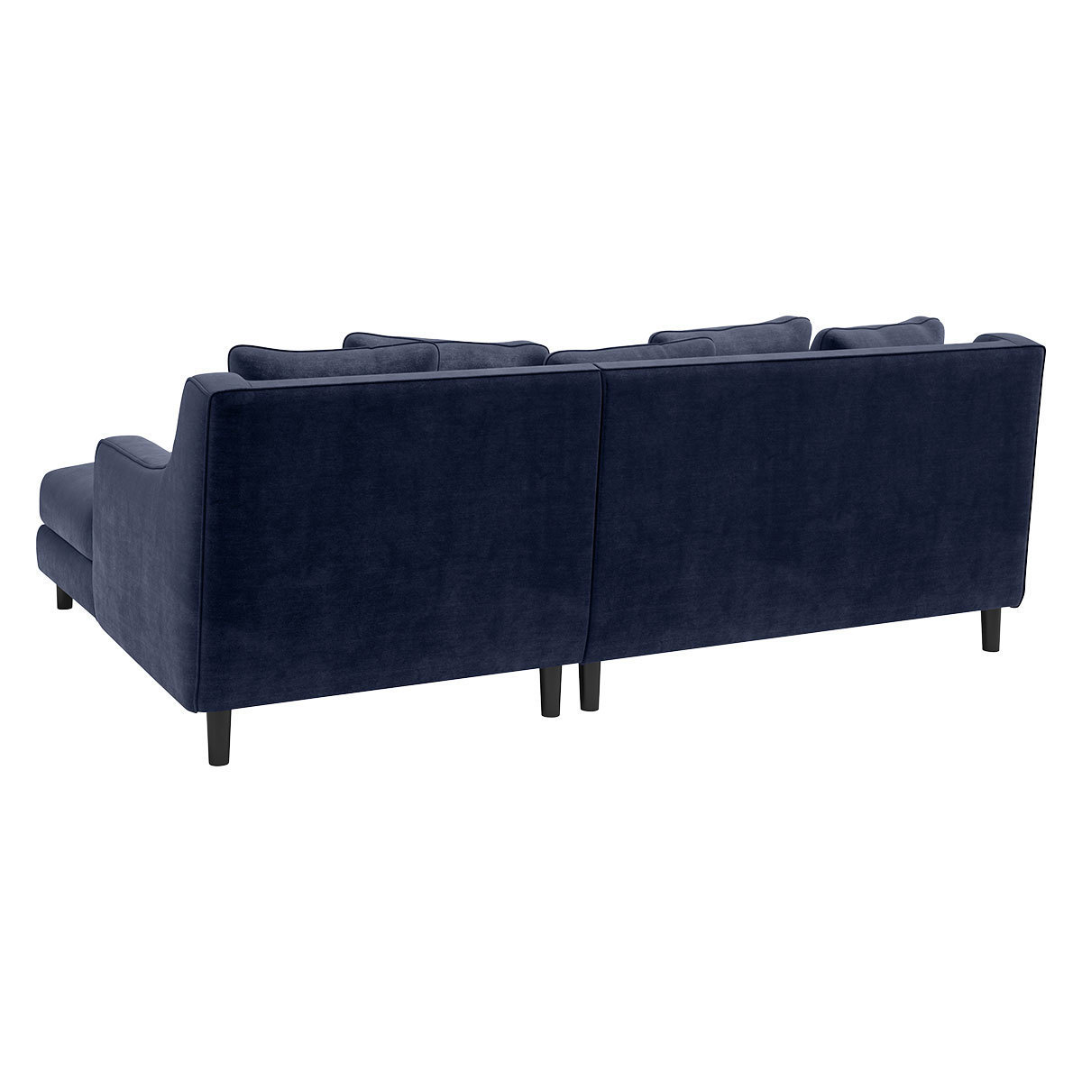 Swift Navy Blue Velvet Right Hand Chaise Sofa, Dark Blue – image 5