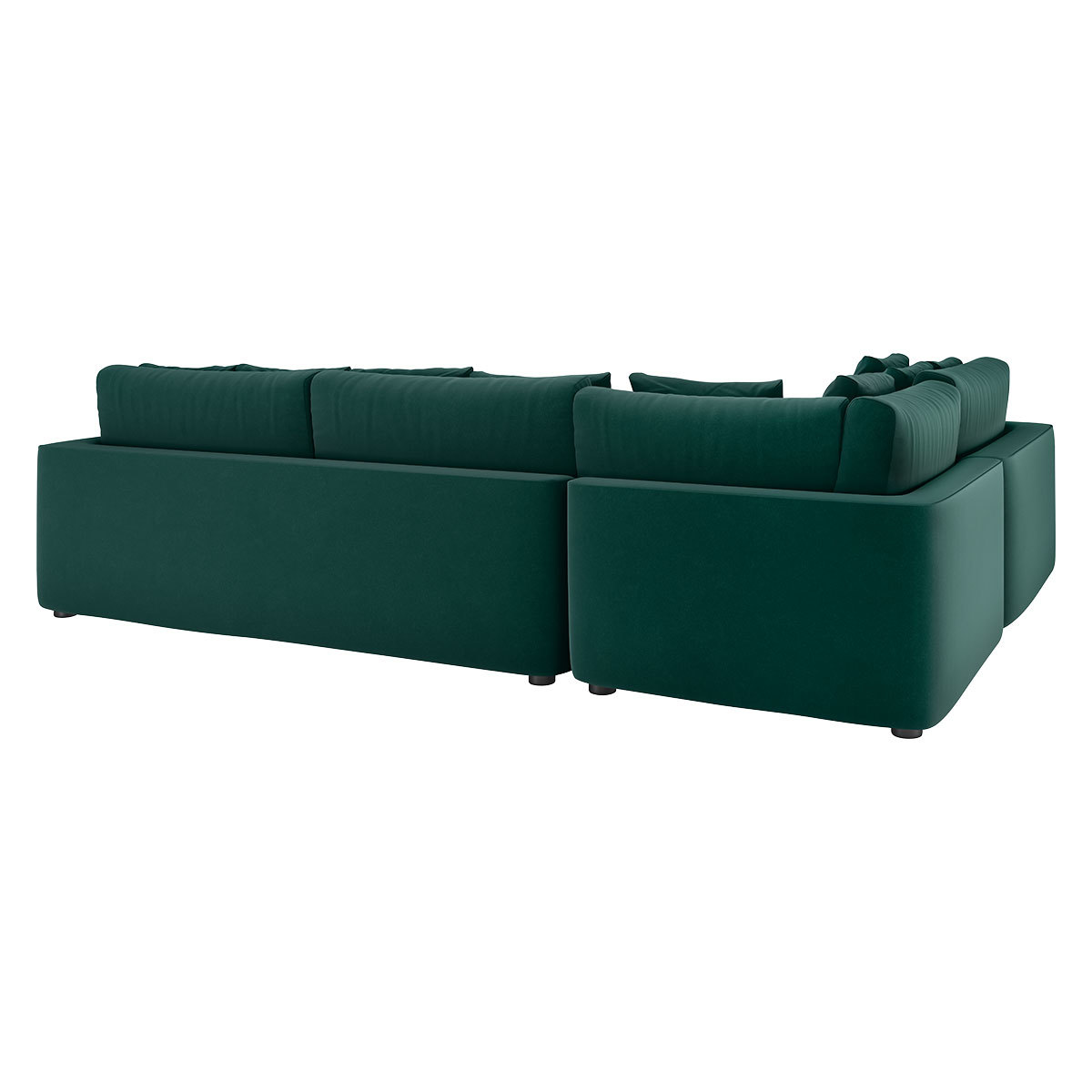 Rupert Emerald Green Velvet Right Arm Corner Sofa, Green – image 5