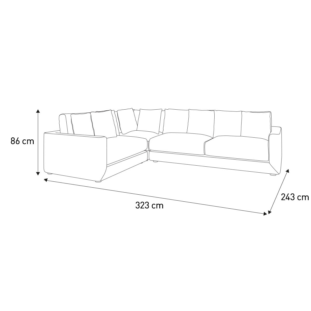 Rupert Emerald Green Velvet Right Arm Corner Sofa, Green – image 7