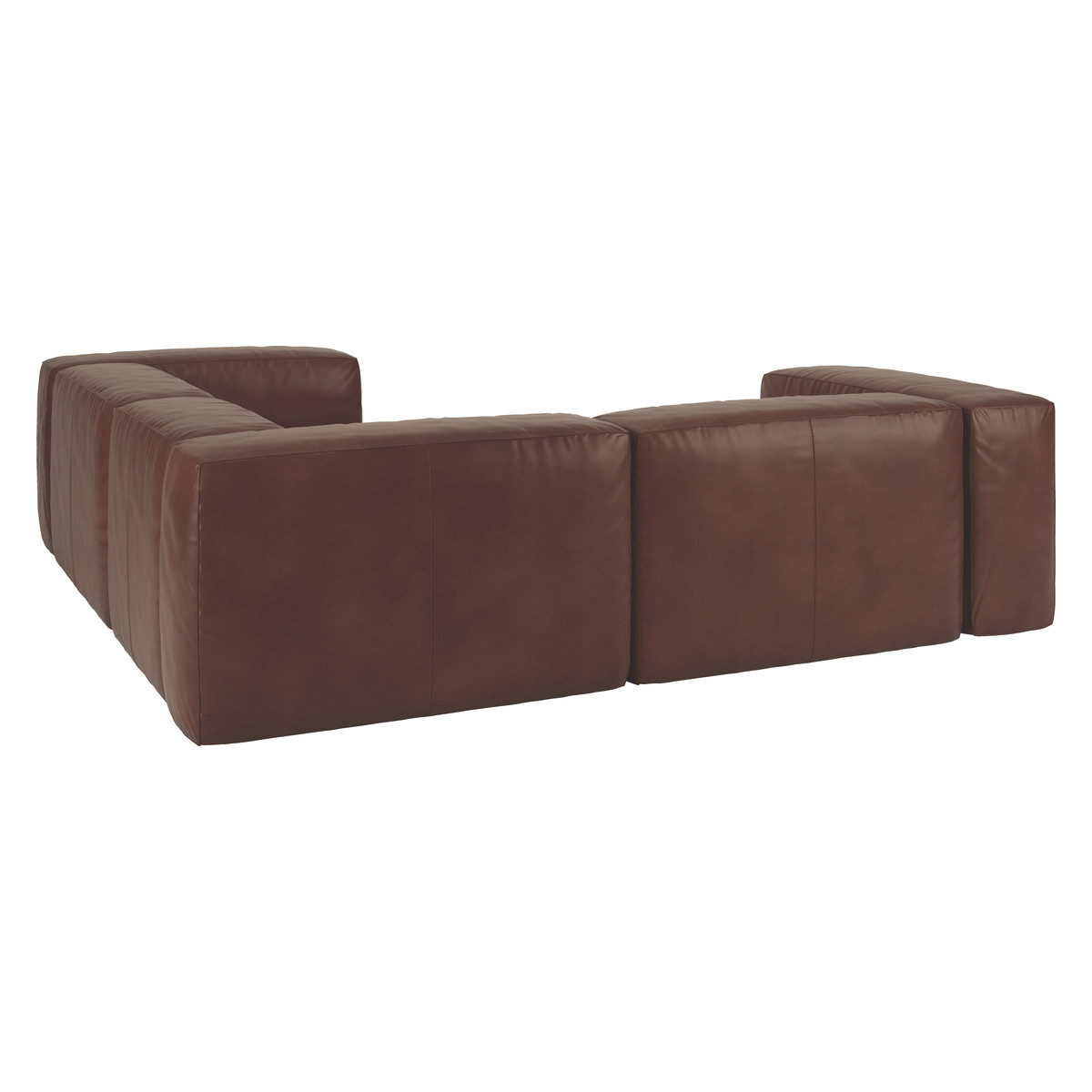 Opollo Chestnut Brown Leather Corner Sofa, Tan – image 5