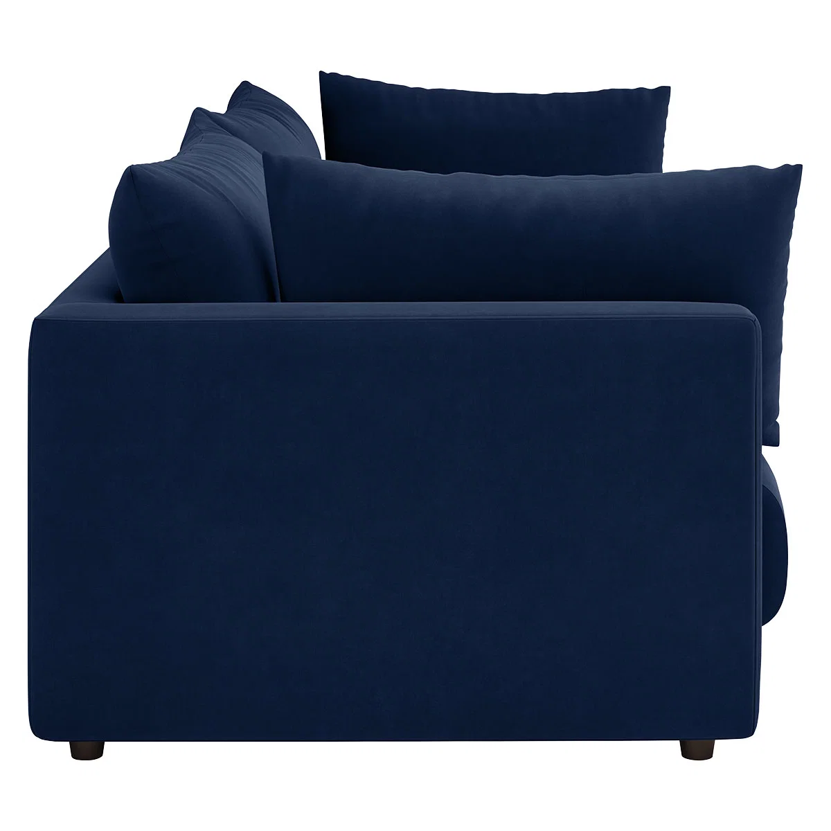 Clemence Navy Blue Velvet 4 Seat Sofa, Navy – image 3