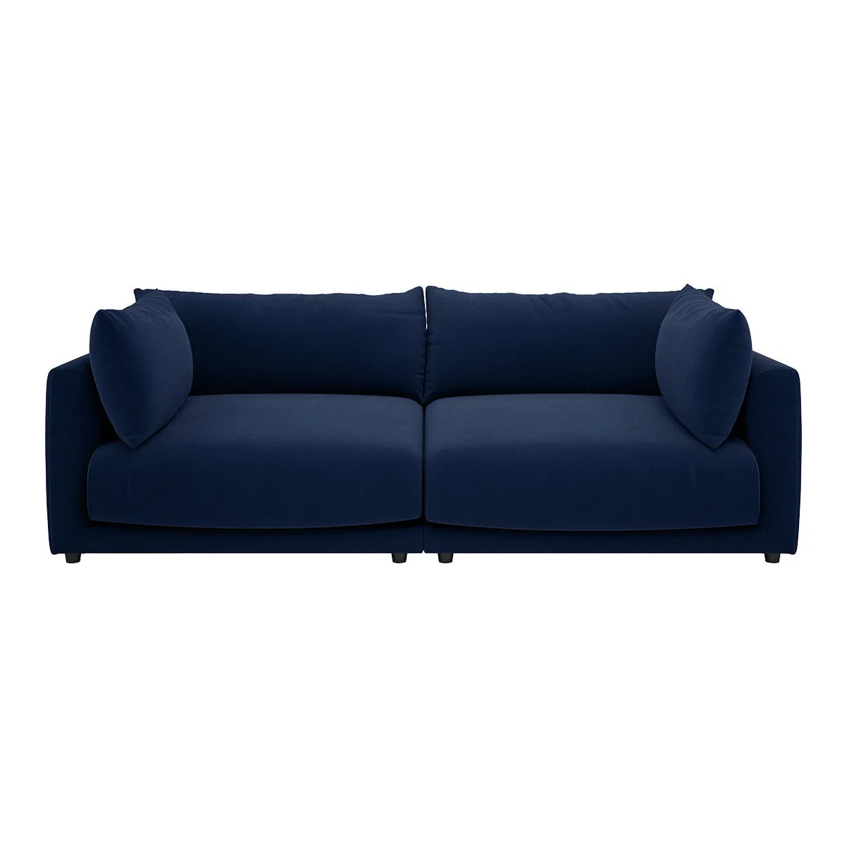 Clemence Navy Blue Velvet 4 Seat Sofa, Navy – image 1