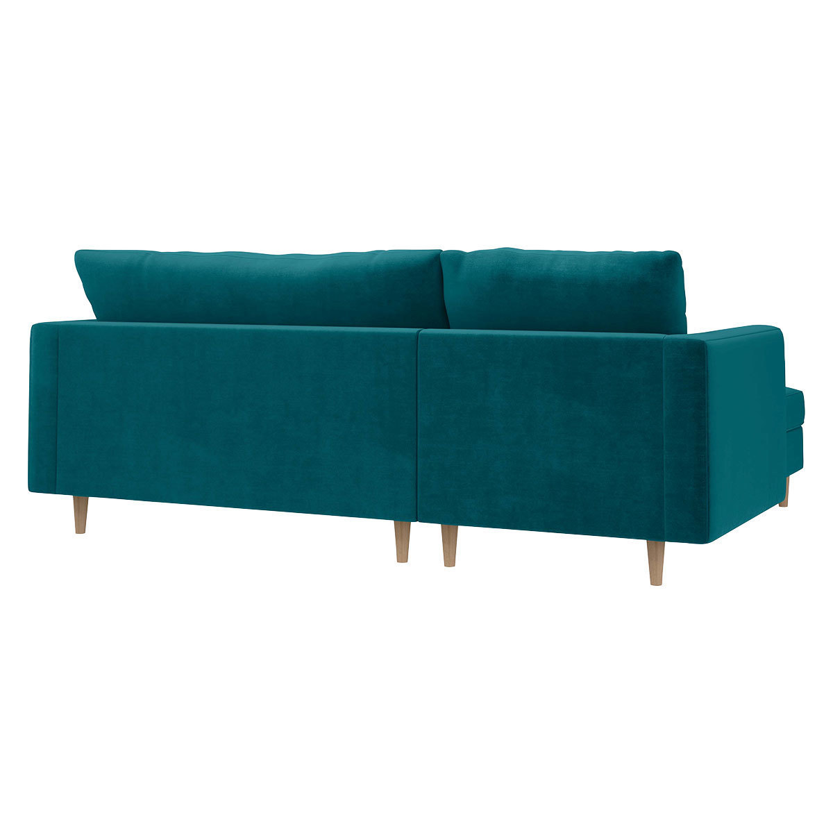 Naya Green Velvet Right Hand Chaise Sofa, Green – image 5